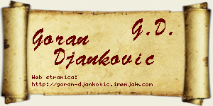 Goran Đanković vizit kartica